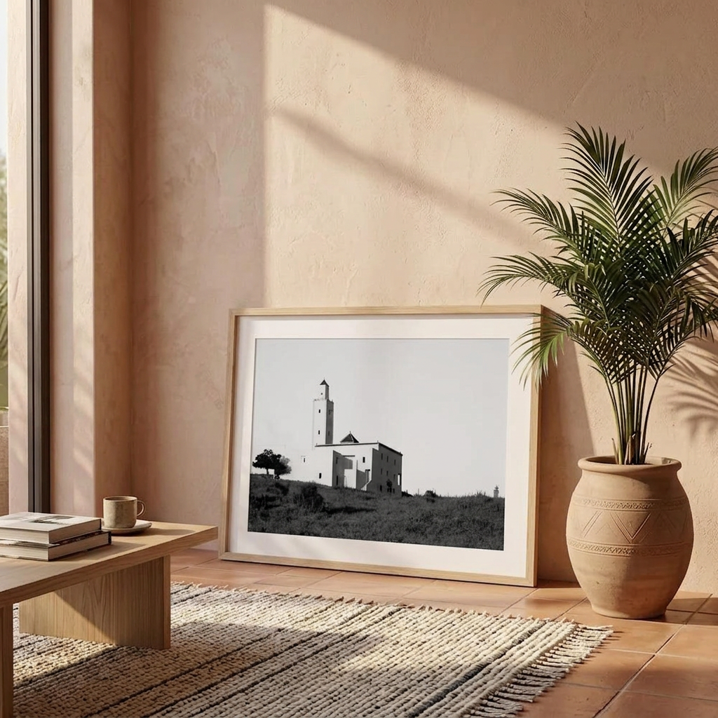 Minimalist Mosque Fine Art Poster | Available with Wooden Frame